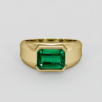 1.93 Ct. Emerald Ring, 18K Yellow Gold 1