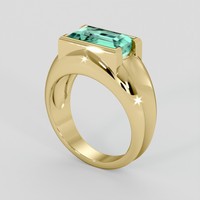 3.72 Ct. Emerald Ring, 18K Yellow Gold 2