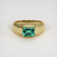 1.21 Ct. Emerald Ring, 18K Yellow Gold 1