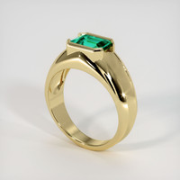 1.21 Ct. Emerald Ring, 18K Yellow Gold 2