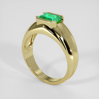 2.14 Ct. Emerald Ring, 18K Yellow Gold 2