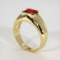 1.03 Ct. Ruby Ring, 18K Yellow Gold 2