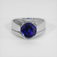 3.79 Ct. Blue Sapphire Ring, Platinum 950 1