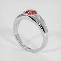 1.16 Ct. Padparadscha Sapphire Ring, Platinum 950 2