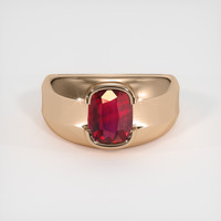 2.03 Ct. Ruby Ring, 14K Rose Gold 1