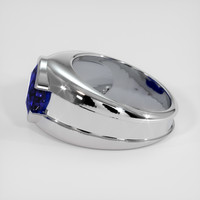 3.79 Ct. Blue Sapphire Ring, 10K White Gold 4