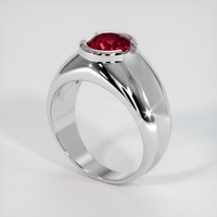 1.56 Ct. Ruby Ring, 14K White Gold 2