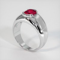 1.21 Ct. Ruby Ring, 14K White Gold 2