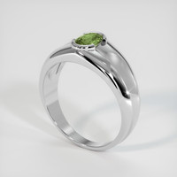 1.00 Ct. Green Sapphire Ring, 14K White Gold 2