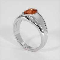2.05 Ct. Padparadscha Sapphire Ring, 14K White Gold 2