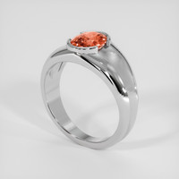 2.69 Ct. Padparadscha Sapphire Ring, 14K White Gold 2