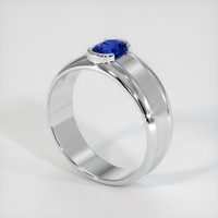 0.84 Ct. Sapphire Ring, 14K White Gold 3