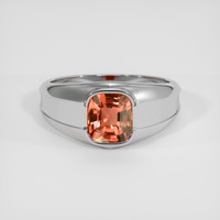 2.54 Ct. Padparadscha Sapphire Ring, 14K White Gold 1