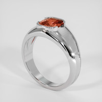 2.54 Ct. Padparadscha Sapphire Ring, 14K White Gold 2