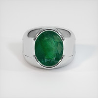 5.26 Ct. Emerald Ring, 18K White Gold 1