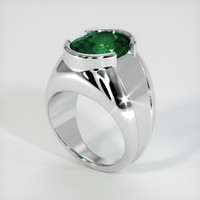 5.26 Ct. Emerald Ring, 18K White Gold 2