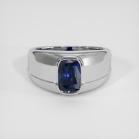 3.08 Ct. Blue Sapphire Ring, 18K White Gold 1