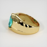 2.86 Ct. Greenish Blue Paraiba Tourmaline Ring, 10K Yellow Gold 4