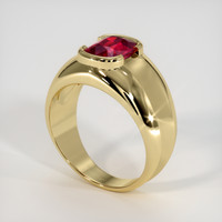2.03 Ct. Purplish Red Ruby Ring, 10K Yellow Gold 2