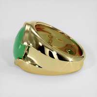 6.53 Ct. Green Jade Ring, 14K Yellow Gold 4