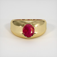 1.21 Ct. Ruby Ring, 14K Yellow Gold 1