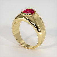 1.21 Ct. Ruby Ring, 14K Yellow Gold 2