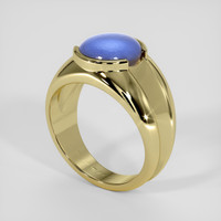 6.36 Ct. Blue Sapphire Ring, 14K Yellow Gold 2