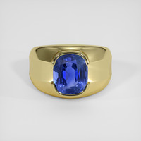 5.52 Ct. Blue Sapphire Ring, 14K Yellow Gold 1