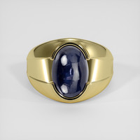 9.12 Ct. Blue Sapphire Ring, 18K Yellow Gold 1