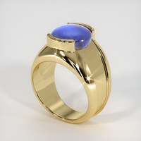 15.59 Ct. Blue Sapphire Ring, 18K Yellow Gold 2