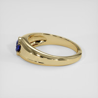 0.65 Ct. Blue Sapphire Ring, 18K Yellow Gold 4