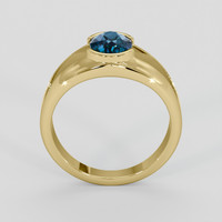 3.02 Ct. Greenish Blue Sapphire Ring, 18K Yellow Gold 3