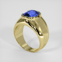 5.52 Ct. Blue Sapphire Ring, 18K Yellow Gold 2