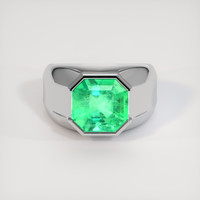 5.95 Ct. Emerald Ring, Platinum 950 1