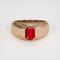 0.99 Ct. Ruby Ring, 14K Rose Gold 1