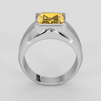 4.84 Ct. Orangish Yellow Citrine Ring, Silver 3