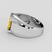 4.84 Ct. Orangish Yellow Citrine Ring, Silver 4