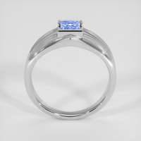 0.76 Ct. Blue Sapphire Ring, Silver 3