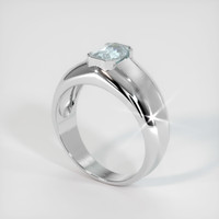 1.06 Ct. Greyish Blue Sapphire Ring, 10K White Gold 2