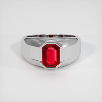 2.01 Ct. Ruby Ring, 14K White Gold 1