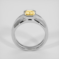 3.02 Ct. Orangish Yellow Sapphire Ring, 14K White Gold 3