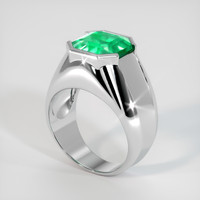 5.95 Ct. Emerald Ring, 18K White Gold 2
