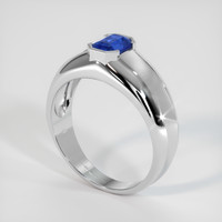 1.03 Ct. Sapphire Ring, 18K White Gold 2