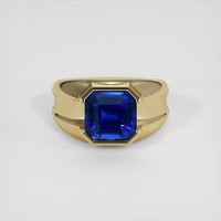 4.08 Ct. Blue Sapphire Ring, 10K Yellow Gold 1