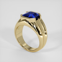 4.08 Ct. Blue Sapphire Ring, 10K Yellow Gold 2