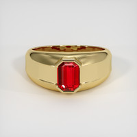 0.99 Ct. Ruby Ring, 14K Yellow Gold 1