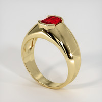 0.99 Ct. Ruby Ring, 14K Yellow Gold 2