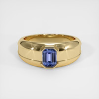 1.05 Ct. Bluish Purple Sapphire Ring, 14K Yellow Gold 1