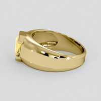 3.02 Ct. Orangish Yellow Sapphire Ring, 14K Yellow Gold 4