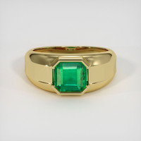 1.46 Ct. Emerald Ring, 18K Yellow Gold 1